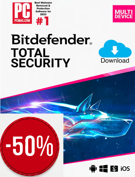 Total Security for WINDOWS, MAC, iOS and ANDROID 5 Devices 3 Years