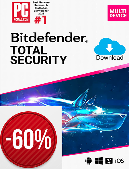 Total Security for WINDOWS, MAC, iOS and ANDROID 3 Devices 3 Years